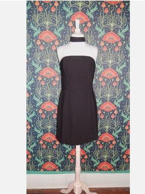 Amanda Uprichard Black Strapless Choker Mini Cocktail Dress Nwt M